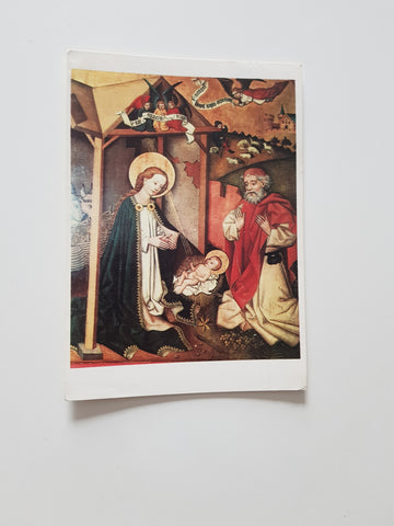 AK Geburt Christi. Kleiner Reliquienschrein aus dem Dominikanerinnenkloster Adelhausen.