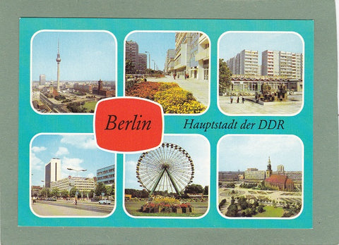 AK Berlin – Hauptstadt der DDR. Stadtzentrum. Leipziger Straße. Greifswalder Straße. Friedrichstraße/Unter den Linden. Kulturpark Berlin. Alexanderplatz und Marienkirche.