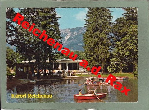 AK Kurort Reichenau. Teich im Kurpark.