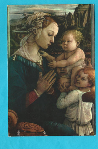 AK Firenze - Galleria Uffizi. Madonna col Bambino e angeli (Filippo Lippi)