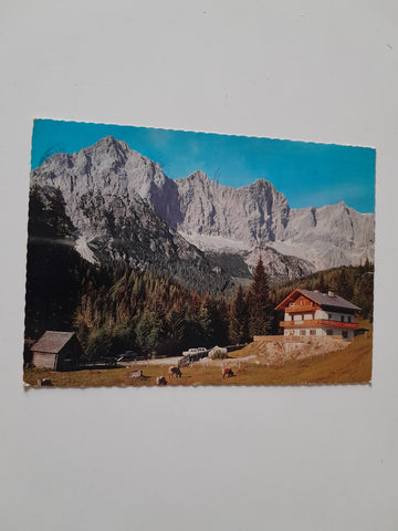 AK Ramsau. Alpengasthof und Pension Dachsteinruhe. Besitzer: Franz Knaus.