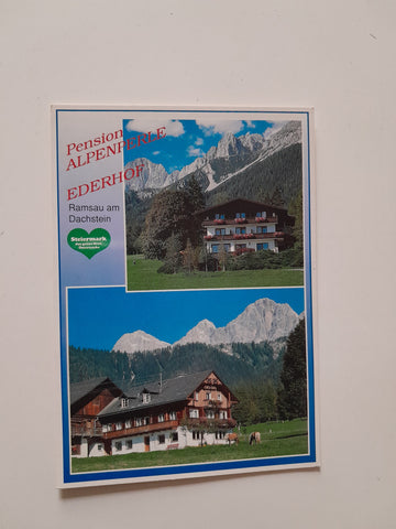 AK Ramsau am Dachstein 215/77. Pension Alpenperle Ederhof. Johann u. Maria Pitzer.