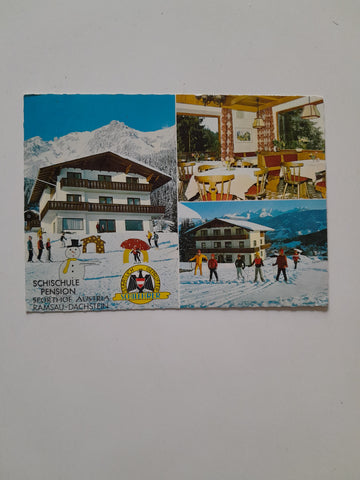 AK Ramsau 223. Schischule Pension Sporthof Austria. S. u. R. Royer.