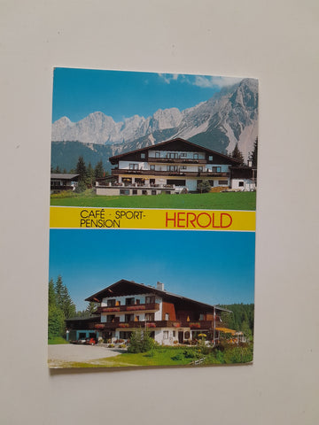 AK Ramsau 273. Sportpension Cafe Herold. Bes. Fam. Prugger.