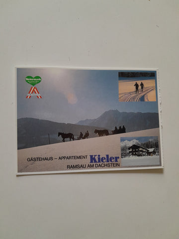 AK Ramsau am Dachstein. Ramsau-Leiten 283. Gästehaus Appartement Kieler. H. u. V. Schrempf.
