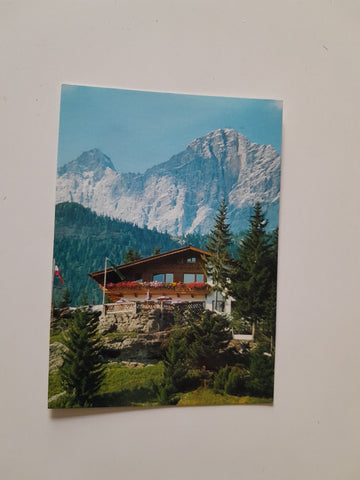 AK Ramsau - Vorberg 357. Cafe Restaurant Steinwildpark Ramsauer Alm. Familie Knaus.