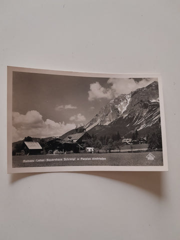 AK Ramsau - Leiten - Bauernhaus. Schrangl u. Pension Almfrieden.