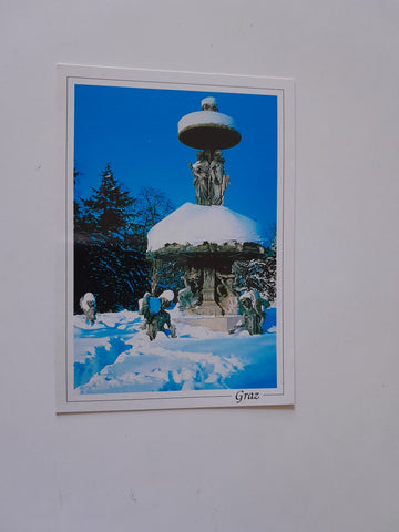 AK Graz Stadtparkbrunnen.