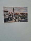 AK Graz. Franz-Carl-Brücke mit Franziskanerkirche. (1920-21)