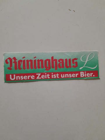 Sticker Reininghaus Unsere Zeit ist unser Bier.