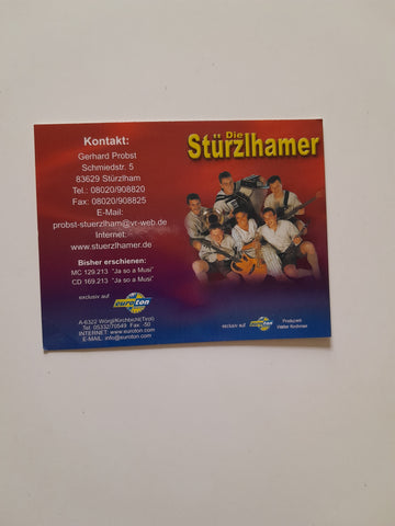 Autogrammkarte Die Stürzlhamer. Gerhard Probst, Stürzlham.