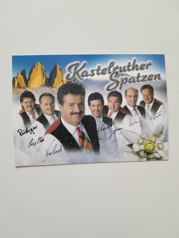 Autogrammkarte Kastelruther Spatzen. Südtirol.