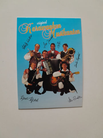 Autogrammkarte Original Karawanken Musikanten. Leo Jurak Feldkirchen.