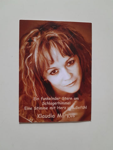 Autogrammkarte Klaudia Markus.