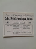 Autogrammkarte Orig. Reichraminger Buam mit Amanda und Manuela. Reichraming.