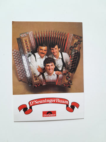 Autogrammkarte D'Neuninger Buam. Friedrich Neuninger Karlstetten.