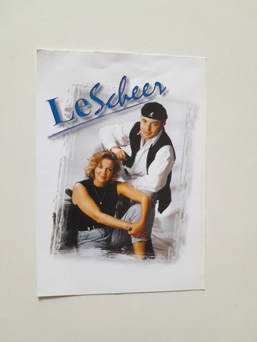 Autogrammkarte LeScheer. Gaby Reindl & Axel Scheer.