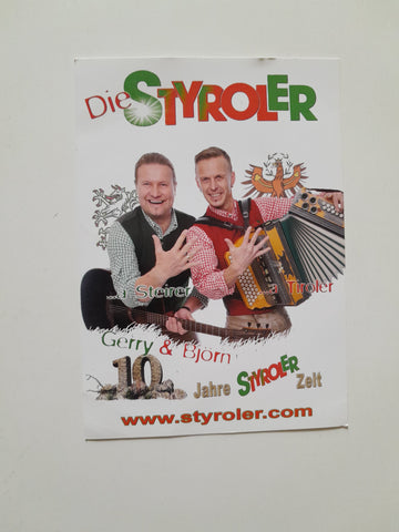 Autogrammkarte Die Styroler. Gerry Krenn. Westendorf.