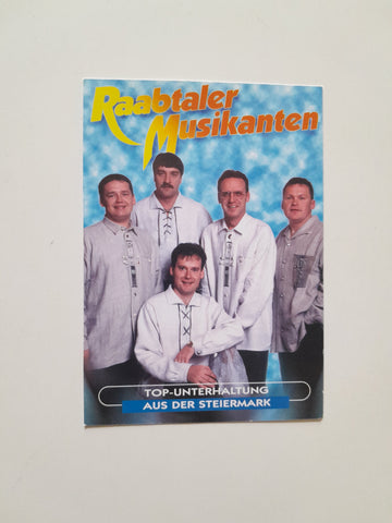 Autogrammkarte Raabtaler Musikanten.  Robert Mertschnigg. Kirchberg an der Raab.