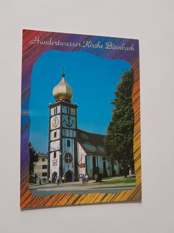 AK Bärnbach St. Barbara Kirche. Hundertwasser.