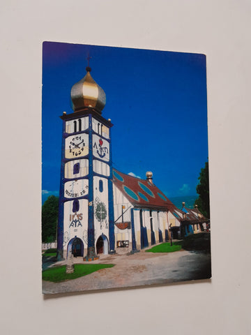 AK Bärnbach St. Barbara Kirche. Hundertwasser.