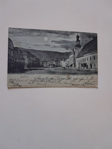 AK Leoben. Hauptplatz. (Mondscheinkarte)