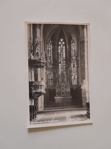 AK Strassengel Kircheninneres.