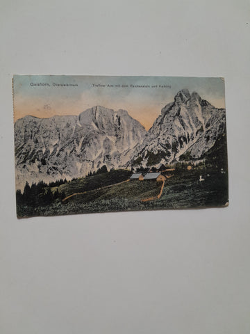 AK Gaishorn. Treffner Alm mit dem Reichenstein und Kaibling. (1909)