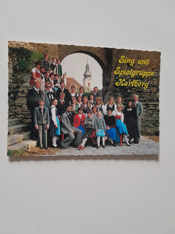 AK Autogrammkarte Sing und Spielgruppe Hartberg.