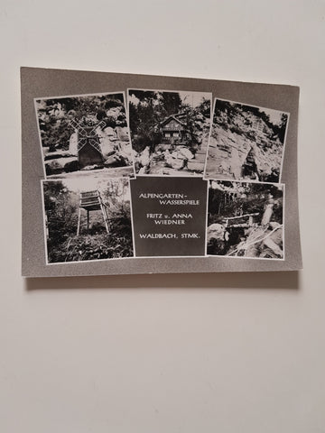 Waldbach. Alpengarten-Wasserspiele. Fritz u. Anna Wiedner.