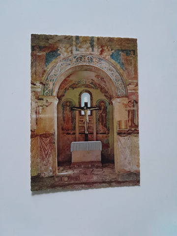 AK Pürgg. Johanniskapelle. Triumpfbogen mit Ornamentik.