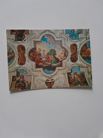 AK Landschaftsmuseum Schloß Trautenfels. Ausschnitt Deckengemälde Hochzeit der Hera und des Zeus.