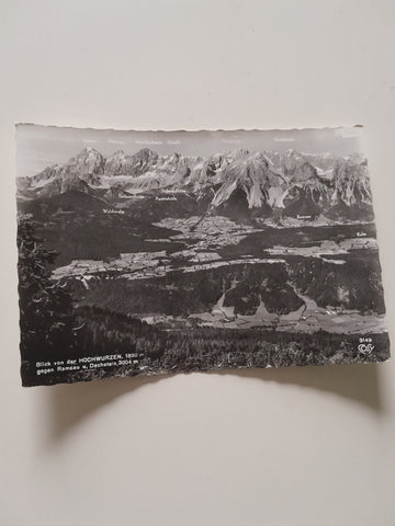 AK Blick von der Hochwurzen gegen Ramsau.