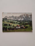 AK Schladming. Gasthof Pruggerer mit der Dachsteingruppe. (1907)