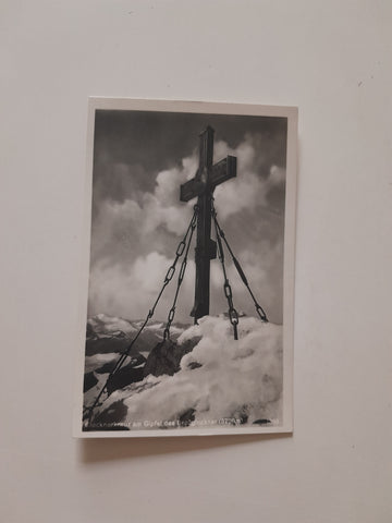 AK Glocknerkreuz am Gipfel des Großglockner. (1928)