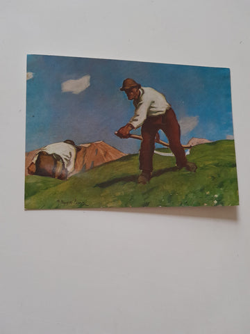 AK Der Bergmäher. Albin Egger-Lienz.