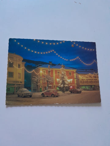 AK Lienz. Weihnachtsbeleuchtung am Johannesplatz.