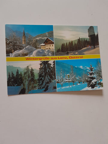 AK Wintergrüße aus Lienz.