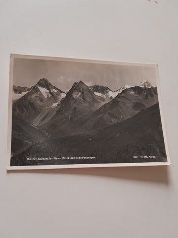 AK Matrei Kalsertörl Haus. Blick auf Schobergruppe.