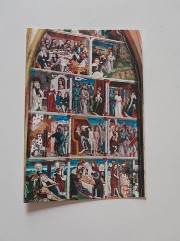 AK Gotische Fresken an der Wallfahrtskirche Obermauern.