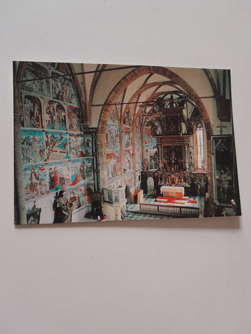 AK Gotische Fresken an der Wallfahrtskirche Obermauern.