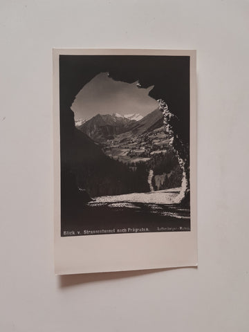 AK Blick vom Strassentunnel nach Prägraten.