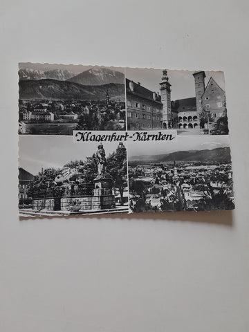 AK Klagenfurt. Mit Sonderstempel 2. Internationales Treffen Junggewerkschaften 1960.