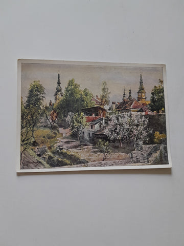 AK Klagenfurt. Letzter Rest des Stadtgrabens am Villacher Ring (nach einem Aquarell v. Ed. Manhart.