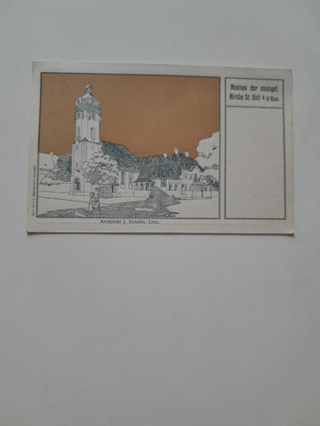 AK Neubau der evangelischen Kirche St. Veit an der Glan. (Architekt J. Schulte, Linz)