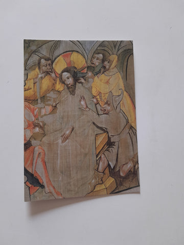 AK Dom zu Gurk. Salvatorianerkolleg. Gotisches Fastentuch. Meister Konrad v. Friesach. Bild: VII/82: Die Verspottung Christi.