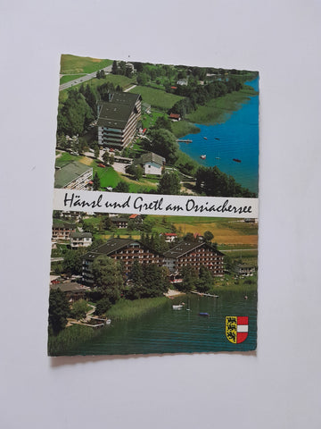 AK Stiegl am Ossiacher See. Fewotel Hänsl und Gretl.