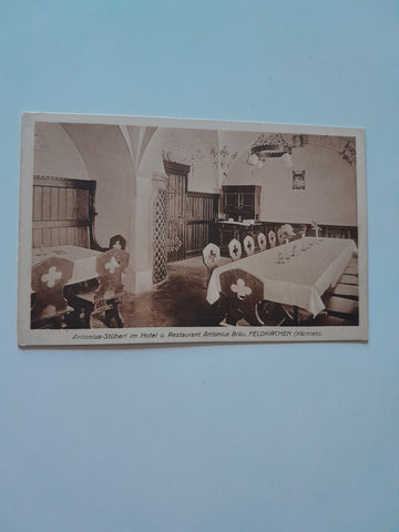AK Feldkirchen. Antonius Stüberl im Hotel u. Restaurant Antonius Bräu. (1909)