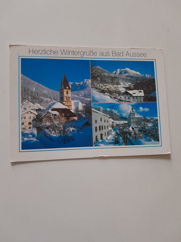 AK Herzliche Wintergrüße aus Bad Aussee.