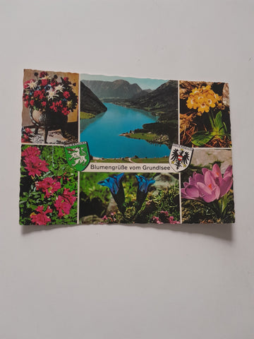 AK Blumengrüße vom Grundlsee.